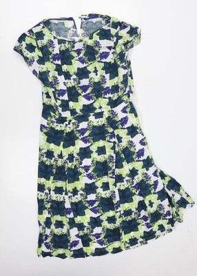 H&M Damen rot Blumen Etuikleid Größe 8