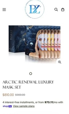 Below Zero Artic Renewal Luxury 6 Mask Set SEALED 