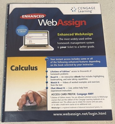Enhanced WebAssign Printed Access Card for Calculus, Multi-Term Courses