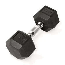CAP Barbell, 25lb Rubber Hex Dumbbell, Single