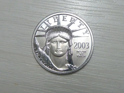 Photo of a 2003 American Platinum Eagle 1/4 oz from an eBay listing that sold on May 17, 2026