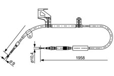 BOSCH Bremsseil Seilzug Feststellbremse 1 987 477 603 für 4B2 4B5 AUDI A6 C5 4B4