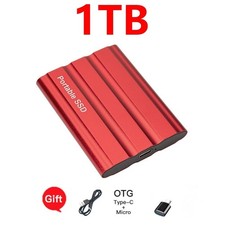Portable SSD External Solid State Drive USB 3.2 Gen2 Fast Transfer 1TB