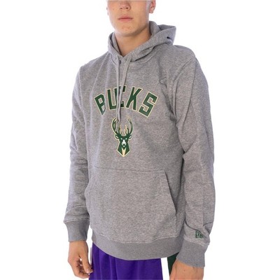 New Era NBA Milwaukee Bucks Hoodie Herren Kapuzenpullover grau 45565