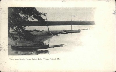 Poland ME Maine Lake Tripp Maple Grove Point c1900-20s Vintage Postcard
