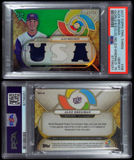 2017 TOPPS TRIPLE THREADS WBC RELIC ALEX BREGMAN 13/18 POP 2 PSA 10 ROOKIE