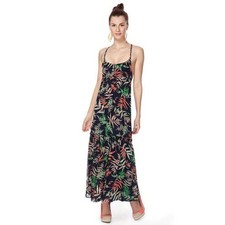 The Webster for Target Cross-Back Palm Print Maxi Dress SIZE 2