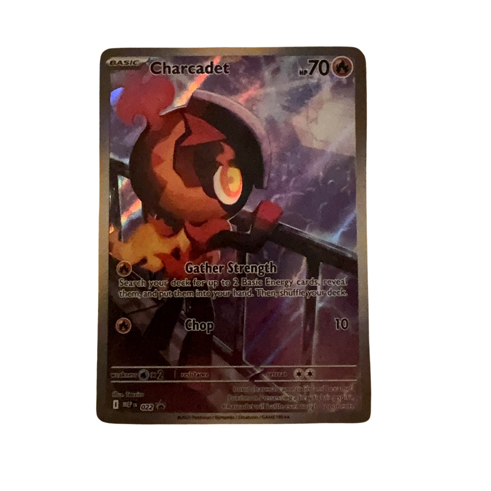 2025 Pokemon TCG Charcadet 022 MEP EN Basic Fire Reverse Holo Promo English Card