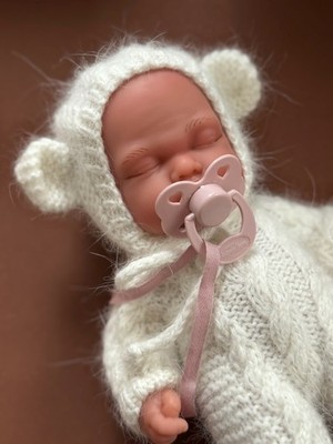 25 cm Reborn Baby Puppe Vinyl Mädchen Schlafen NEU