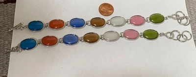 2 Katzenauge Edelstein Perlen Armbänder/ $0,85 kombiniert S/H (G218-W2) - Bild 1 von 2