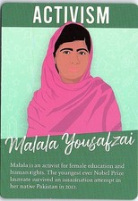 Malala Yousafzai Activism Woman Game Card Girl Power