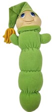 Vtg 1982 Hasbro 13  Green GLO WORM ORIGINAL Plush Figure Doll WORKS Glow
