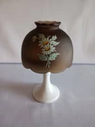 New ListingVintage Westmoreland Tea Light Fair Lamp Frosted Brown Daisy Shade W/Milk Glass