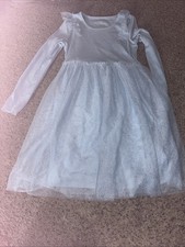 Wonder Nation Girls Dress Large 10-12 Light Blue Used
