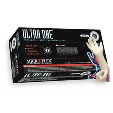 Ansell Ul-315-L Ultra One, Latex Exam Gloves, 9.8 Mil Palm, Extended Cuff,