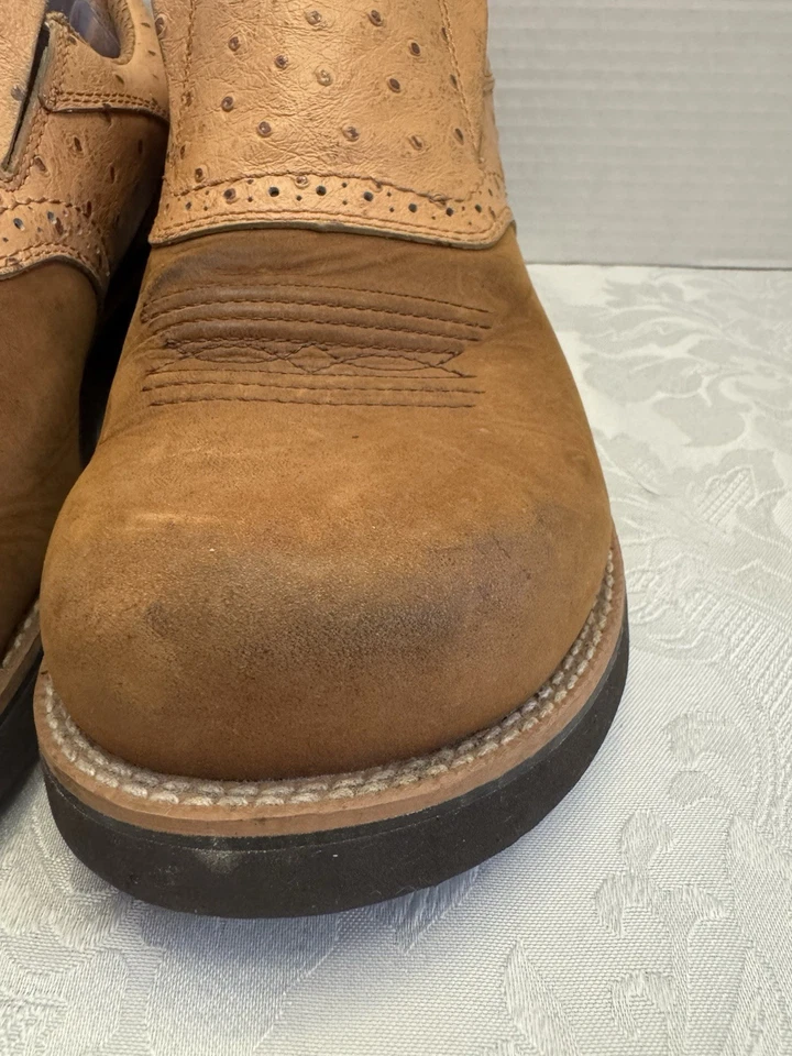 Zapato de montar Twisted X para mujer talla 7,5 M bota de trabajo avestruz occidental WCD0001 raro Foto 4 de 4