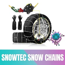 SNOWTEC Snow Chains for Car, Universal Automatic Adjustable - Set of 3
