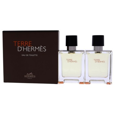 Terre DHermes by Hermes for Men - 2 Pc Gift Set 2 x 1.6oz EDT Spray
