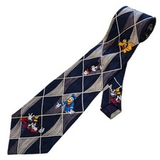 The Walt Disney Co Mens Neckties Mickey Mouse And Friend Blue and White Tie