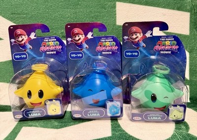 The Super Mario Galaxy Movie   Luma Star Yo-Yo 3-Pack Bundle Blue Green & Yellow