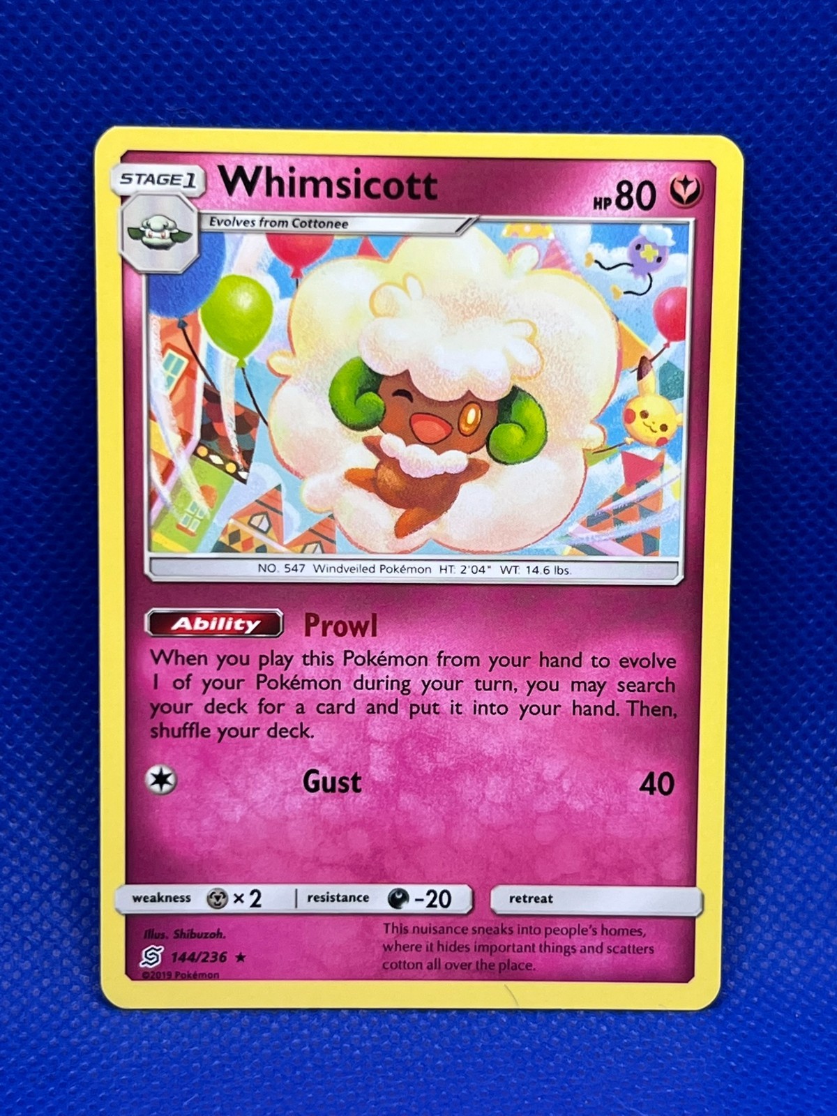 Pokémon Tcg Whimsicott 144/236 Unified Minds Non Holo