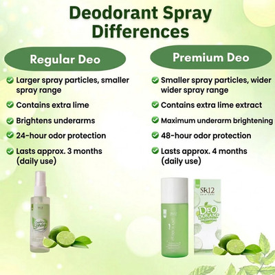SR12 Deodorant Spray Brightening Underarm Odor Care BPOM Safe 48H Fresh