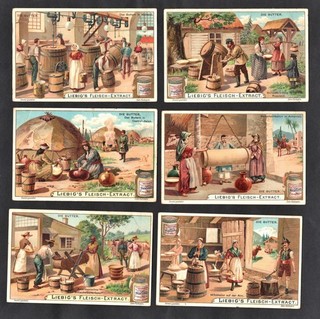 Butter Making Liebig Card Set 1904 Beurre Churn Barrel Slave Farming Dairy Milk