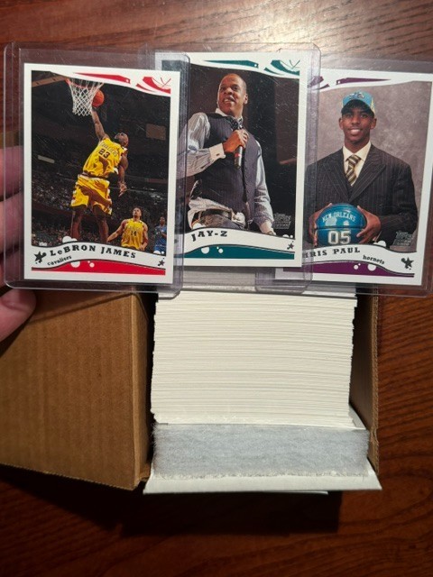 2005-06 TOPPS BASKETBALL NEAR Set 1st Edition included CP3 Jay-Z Lebron 254/255
