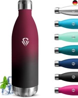 Grsta Trinkflasche Edelstahl 1L, Bpa-Frei, Auslaufsicher, Kalt &Amp; Warm,