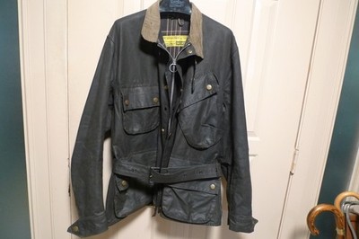 BARBOUR - A7 INTERNATIONAL SUIT WAX COTTON JACKET -MADE@ UK- PRE  CREST -44-RARE