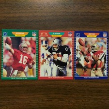Bo Jackson RAIDERS Jerry Rice & Joe Montana 49ERS 1989 Pro Set NFL Football Card