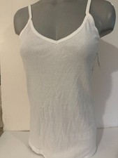BRAND NEW OLD Navy White Sleeveless Top Tank Scoop Neck Ribbed Size L with Tags