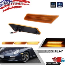 Amber Sequential LED Side Marker Lights For Porsche 911 997 Cayman Boxster 987