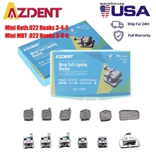  Dental Orthodontic Brackets passive Self Ligating ROTH MBT 022 Buccal Tubes 