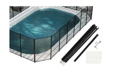 4×108FT, 350GMS Teslin Mesh Pool Safety Fence, Stainless Steel Feet, Triple