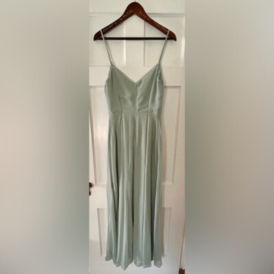 green emerald velvet dress Wedtrend Women Light Green Long Bridesmaid Dress with Flower A-Line Halter  Satin Hollow Out Wedding Guest Dress – WEDTREND