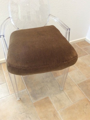 ** ANTIQUE FRENCH MOHAIR CUSHION REPLACEMENT ** FOR ORIGINAL LEATHER CLUB CHAIR - Picture 12 of 12