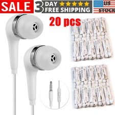 20PACK 3.5mm Headphones Wired Earphone Earbuds In-ear Headset W/ Mic For Samsung
