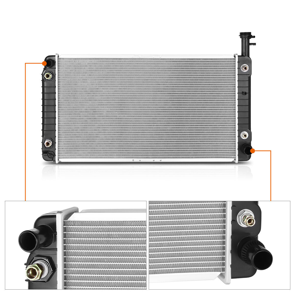 Aluminum OE Style Radiator for 04-14 Chevy Express/GMC Savana 4.3L AT ...