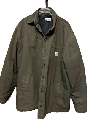 Carhartt quit lined dark brown mens jacket XL