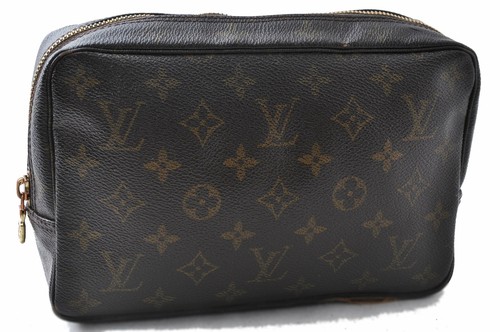 Auth Louis Vuitton Monogram Trousse Toilette 23 Clutch Hand Bag M47524 LV  C1635 | eBay