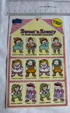 Vtg 1980s Sweet  Scenty Scratch and Sniff Rose Scented Stickers Dolls Girls