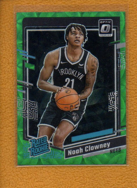 Noah Clowney 2023-24 Optic Rated Rookie Green International Prizm RC 21/65 1/1