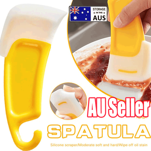 3Pc Silicone Pan Scraper Kitchen Utensil Cleaning Spatula Cooking Baking TooCE - Picture 3 of 15