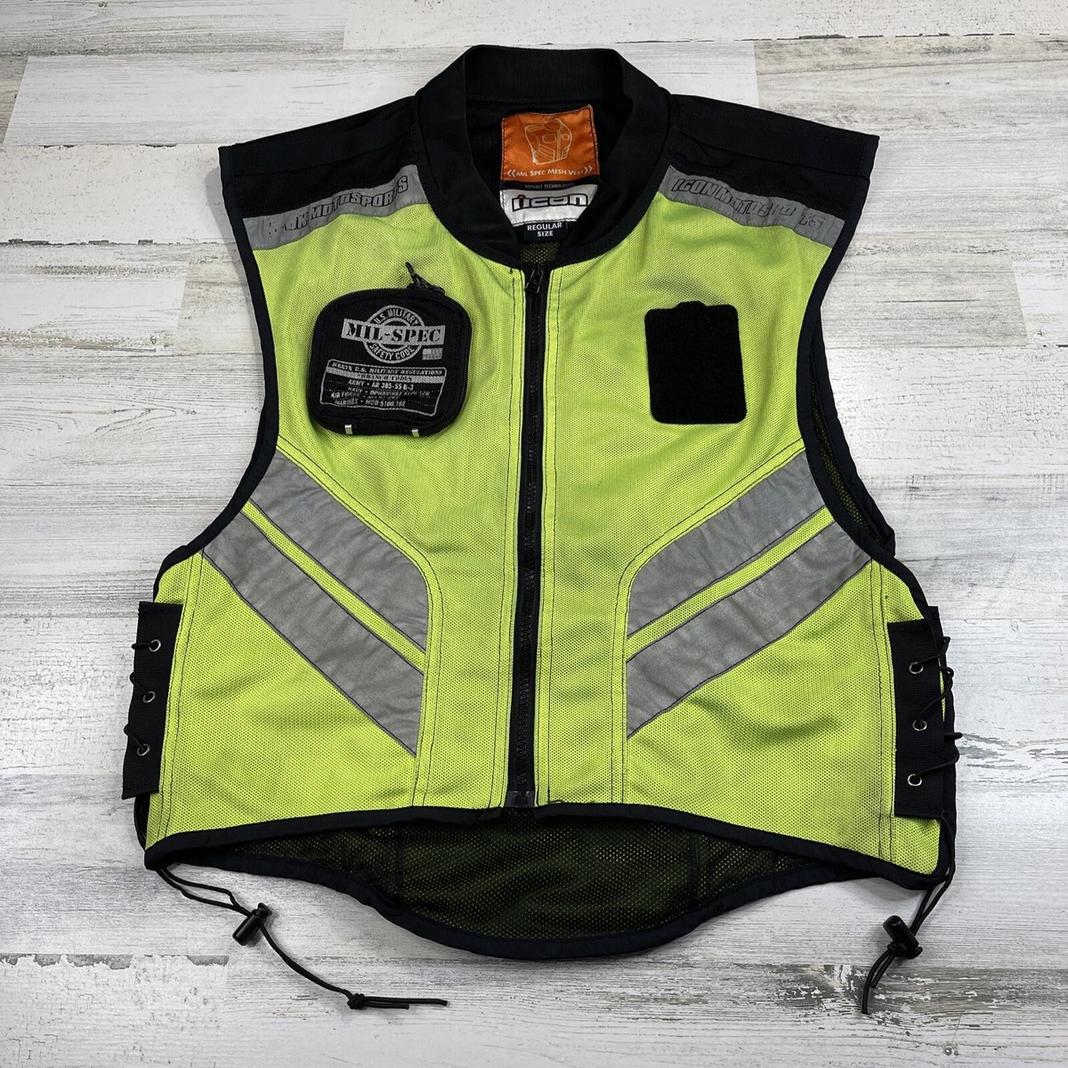 ICON Motorsports Mesh Mil Spec Vest Fluorescent Regular Size