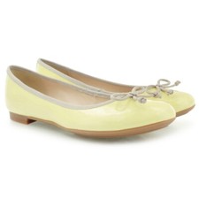 Clarks Carousel Ride Pale Yellow Ballet shoes UK 7D