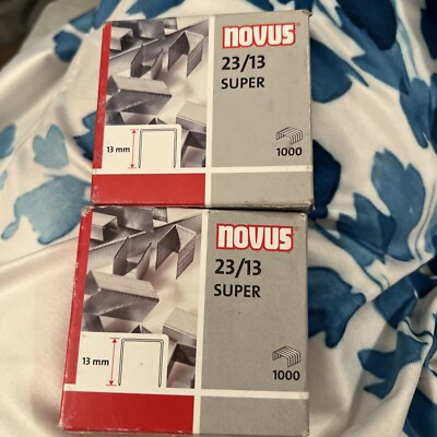 NEW LOT of 2 NOVUS 23/13mm SUPER STAPLES 1000 Each