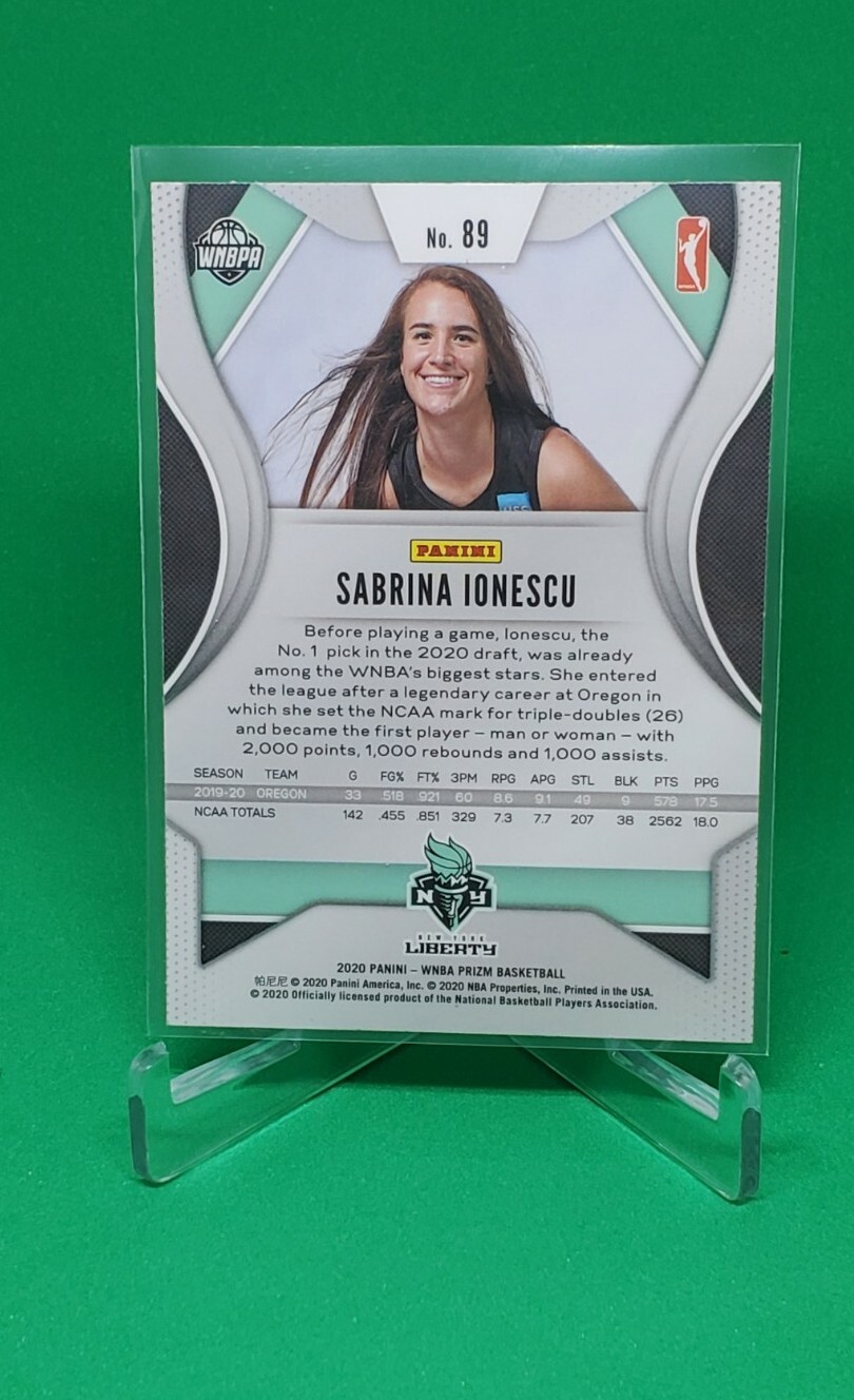 2020 Panini Prizm WNBA #89 Sabrina Ionescu RC NY Liberty Rookie  view 2