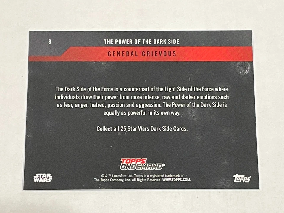 2019 Topps On Demand Star Wars: The Power of the Dark Side - General Greivous Foto 2 de 2