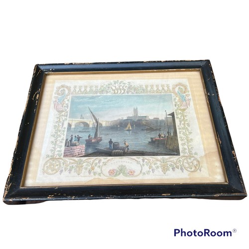 Antique Framed Tombleson & Co. Hand Colored Engraving Prints Set of 4 - Picture 5 of 10
